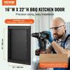 BBQ Access Door, 415x570 Mm Single Outdoor Kitchen Door, Cold Plate Flush Mount Door, Wall Vertical Door with Handle, for BBQ Island, Grilling