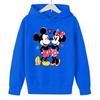 Mickey & Minnie Rainbow Gradient Hoodie for Kids - Cartoon Print, Unisex Spring/Autumn Style