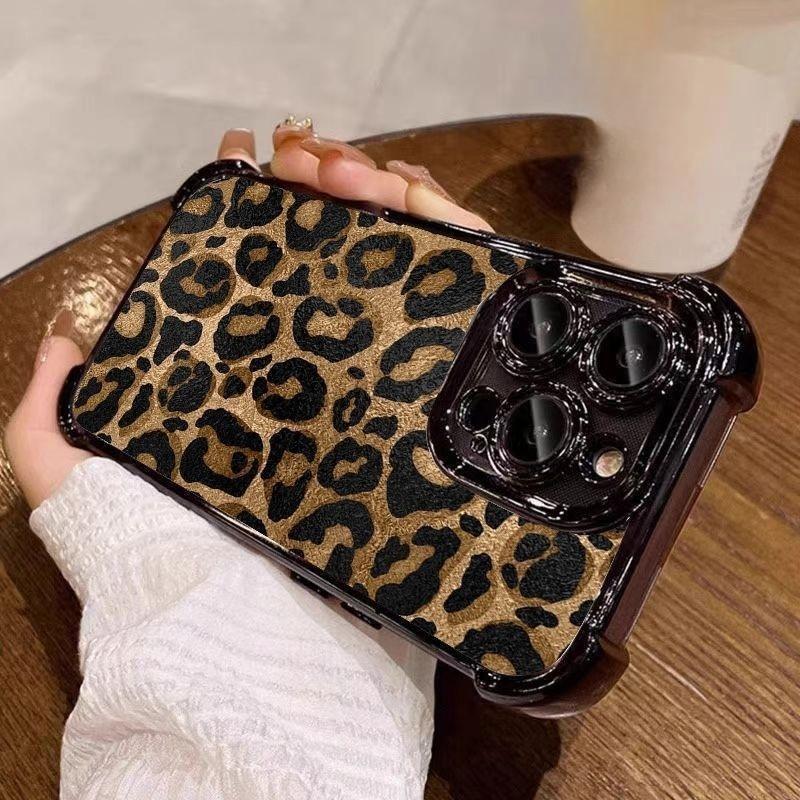 Funda de Lujo con Estampado de Leopardo Dorado Para Xiaomi Note 15 14 13 Pro Plus 5G 12 11S 4G Redmi 15C 15 14C 12C 10C Cubierta de TPU Galvanizado