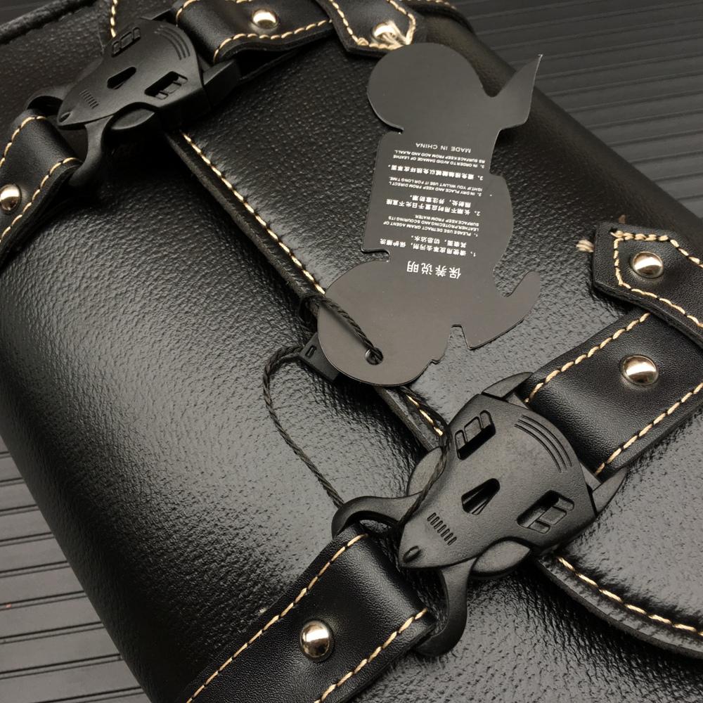 Universal Motorcycle Saddlebag Model Side PU Leather Luggage Saddle Bag Storage Tool Pouch For Harley Sportster XL883 XL1200