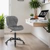 Office Chair On Wheels Spiner Black Graphite Velvet