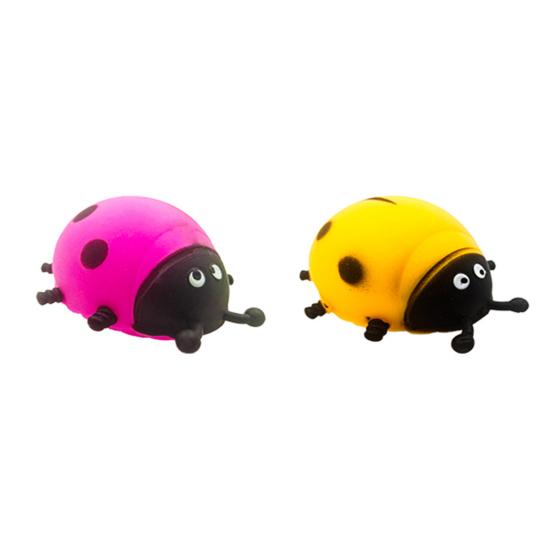 2Pcs Stress Reliever Toy Leisure Decorative TPR Ladybug Vent Flour Ball Depression Toy Birthday Gifts