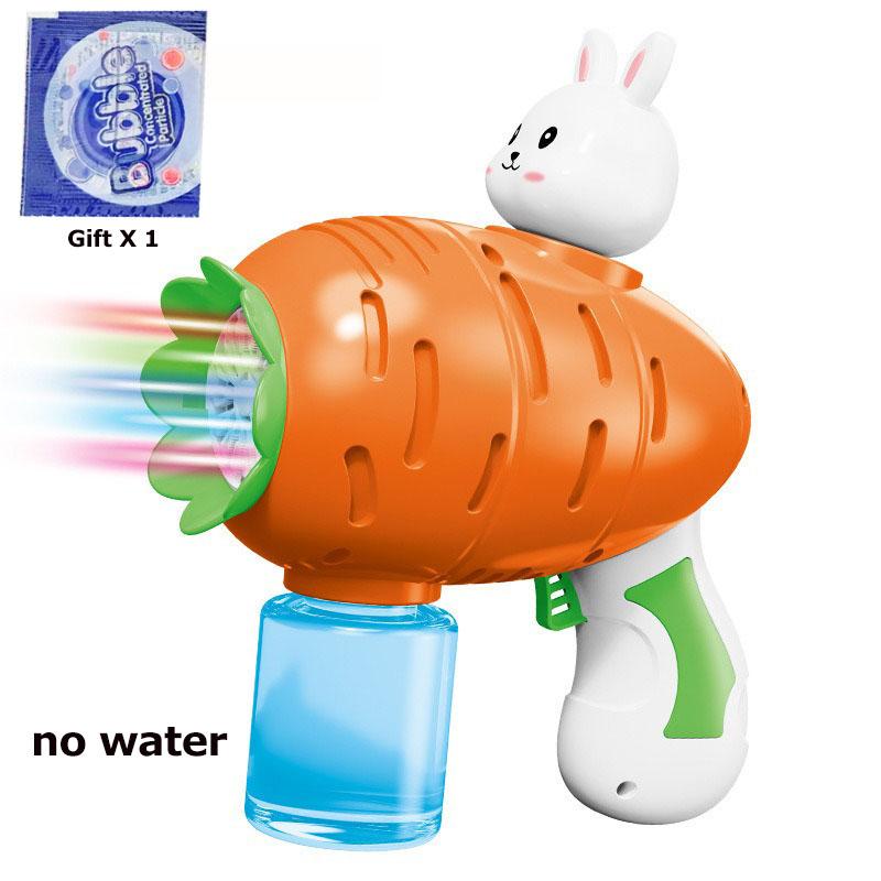 

Пистолет для морковных пузырей, мыльные пузыри, мультяшный кролик, 10 отверстий, машина для запуска пузырей, автоматический вентилятор, уличные игрушки для детей