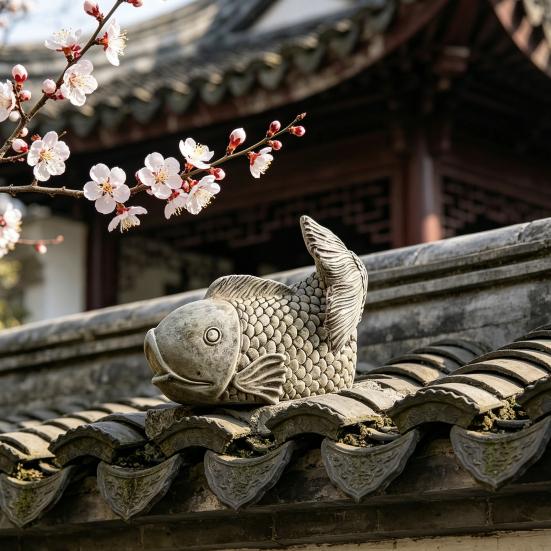 Fish Shape Rainwater Diverter Decorative Gutter Downspout Statue Functional Outdoor Fish