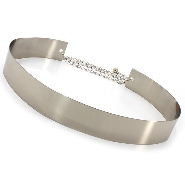 European & American Fashion Mirror Waist Chain - Metal Iron Belt & Decorative Skirt Seal, Available In 2.0cm and 3.5cm Widths
