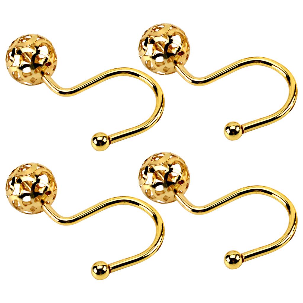 Elegante Badezimmer-Duschhaken Tragbare Duschvorhanghaken Effiziente Leichtgängige Metallringe für Vorhänge