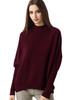 Women's High Neck Batwing Sleeve Knit Wool Sweater - Cozy Winter Style