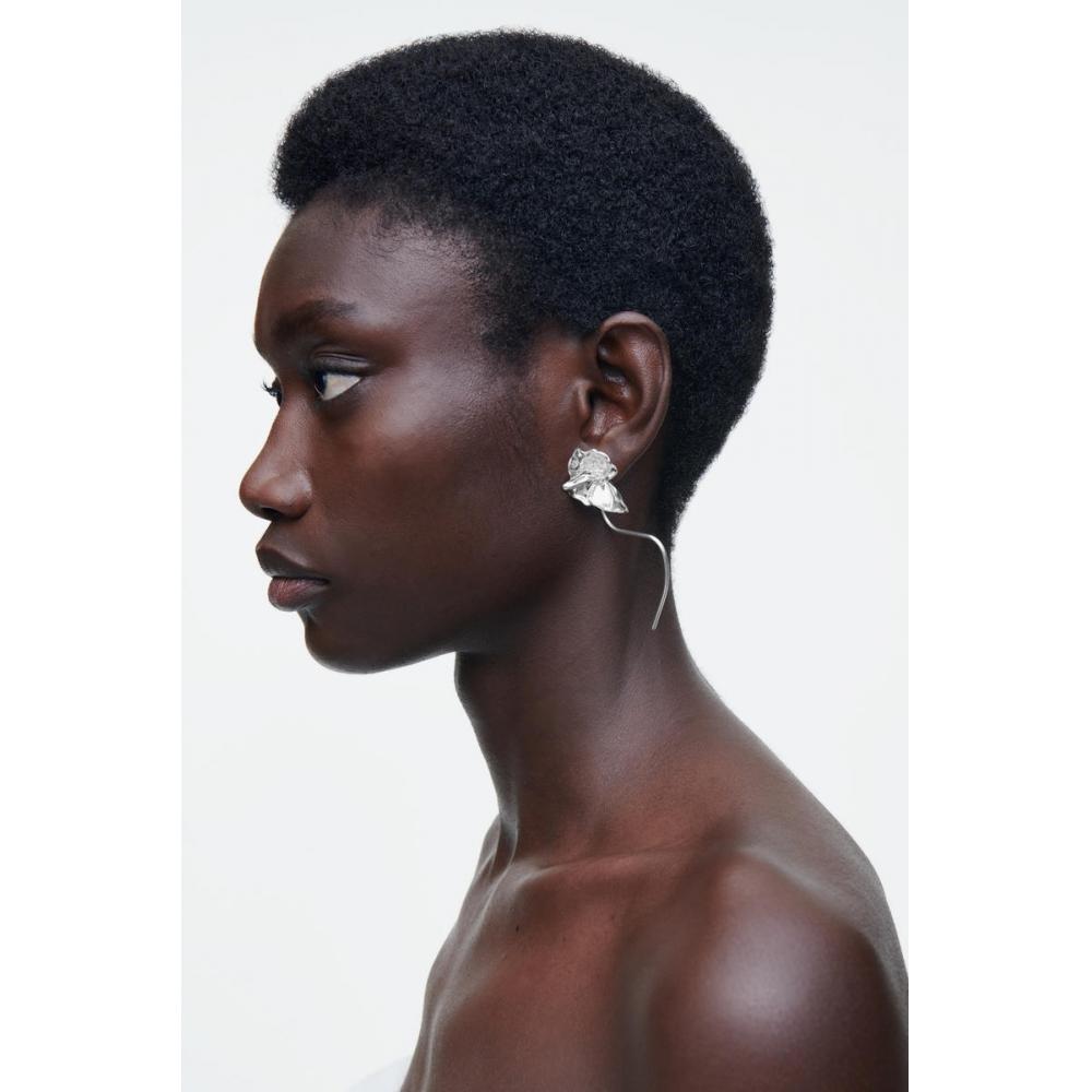 COS Japan Mismatch Floral Earrings