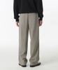 Musinsa Standard Crepe One-Pleat Wide Elastic Pants [Khaki Gray]