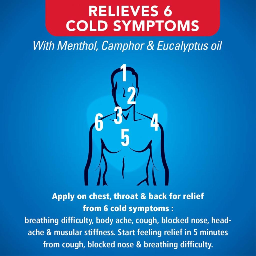 Vicks Vaporub 25ml Pack of 1 Relieves Cough Blocked Nose Headache Body Ache Muscular Stiffness