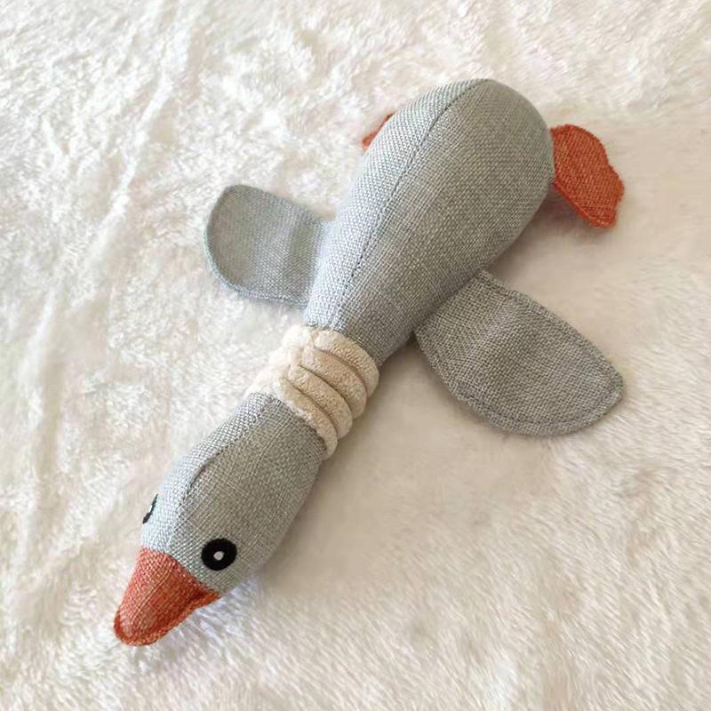 

New Bite-Resistant Plush Goose Sound Toy for Dogs