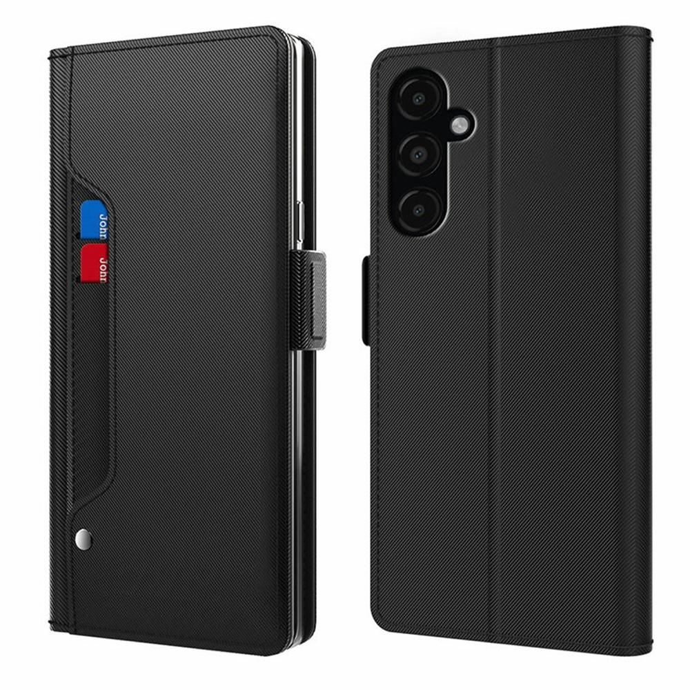 For Samsung Galaxy M36 5G Case Stand PU Leather Phone Cover Card Holder Mirror A
