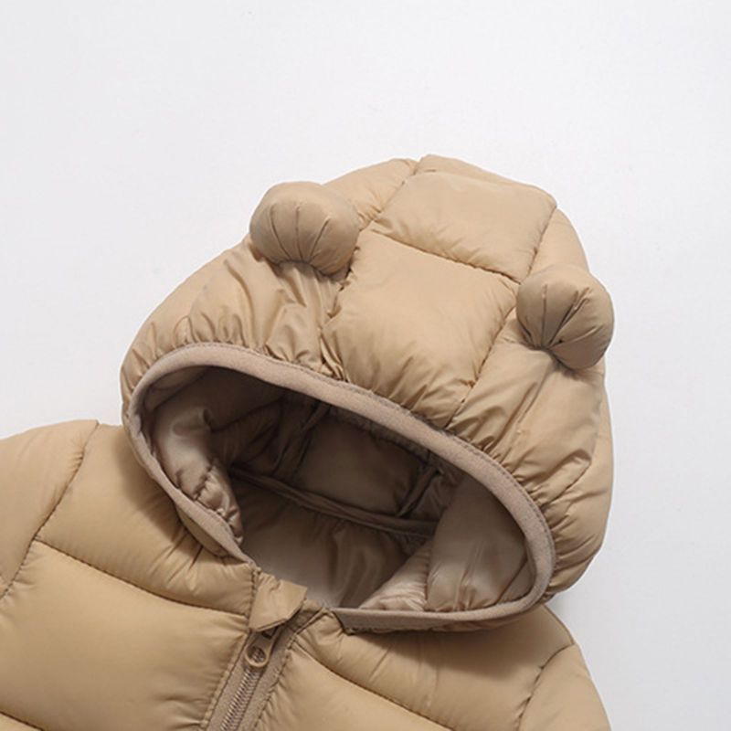 1-4 Years Kids Winter Warm Hooded Coat Zipper Jacket