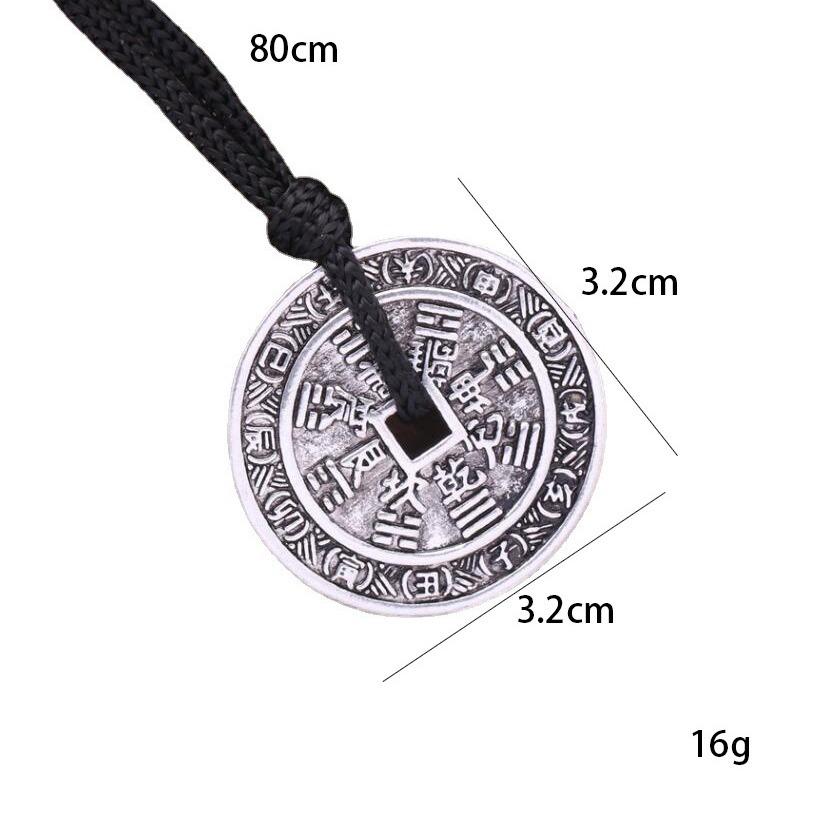 Copper Coin Necklace, Thunder Universe Retro Coin Jewelry, Mountain Ghost Spending Money Gossip Pendant