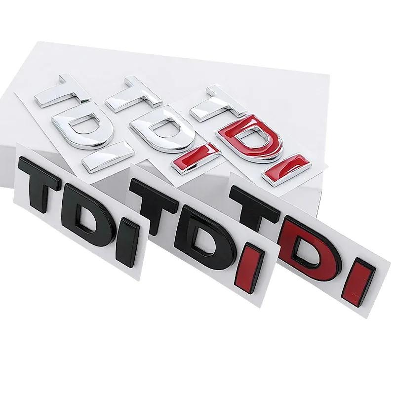 AAYX1 3d ABS Black Logo TDI Emblem Car Trunk Badge For Passat Jetta Touareg Tiguan Touran Golf 4 5 6 Caddy TDI Sticker Accessories