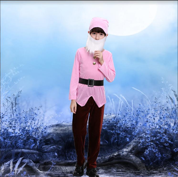 Children's Snow White & Seven Dwarfs Play Costumes: Prince, Hunter, & Magic Mirror Outfits