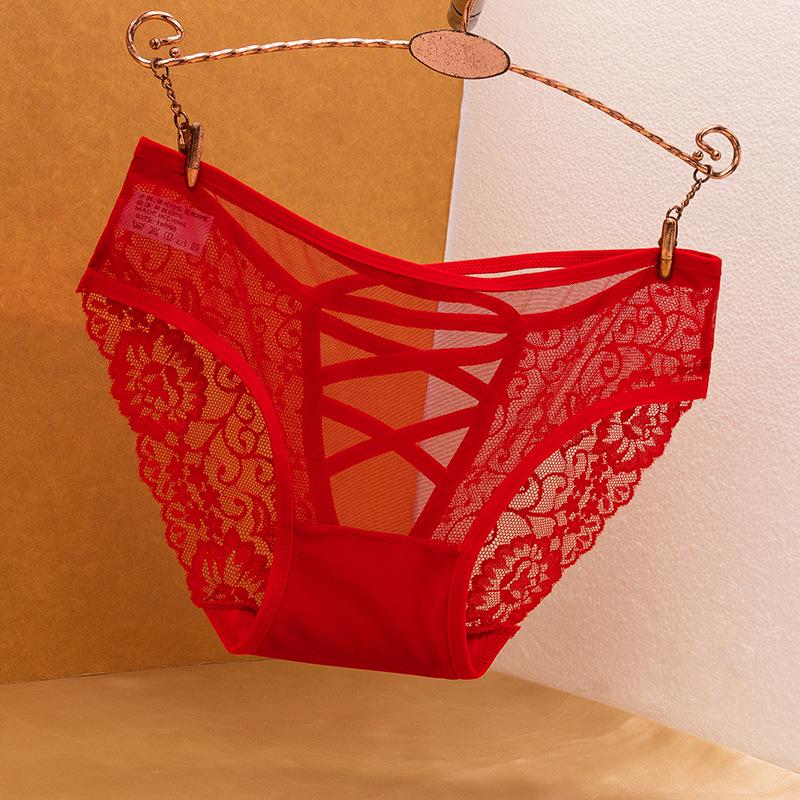 Lace Mesh Women's Low Waist Butterfly & Flower Panties