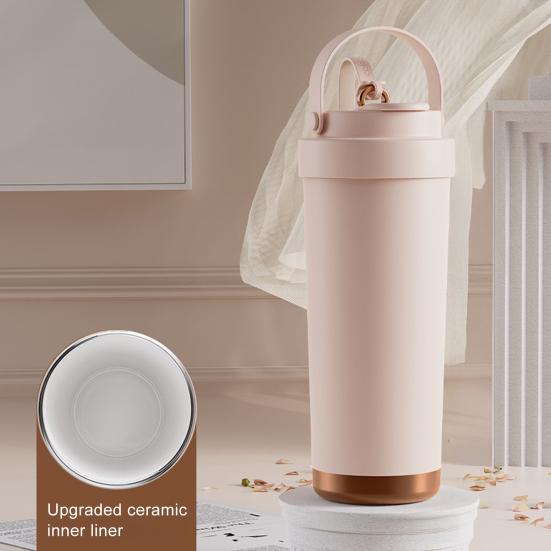 750ml Stainless Steel Thermal Cup Double Wall Vacuum Insulated Mug with Leak-Proof Lid Three-in-One Spout Design Coffee Cup