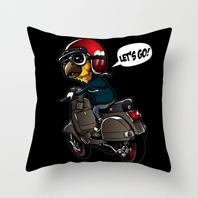 Japanese Ninja Character Digital Single-sided Printing Sofa Pillow Cushion Cover Home