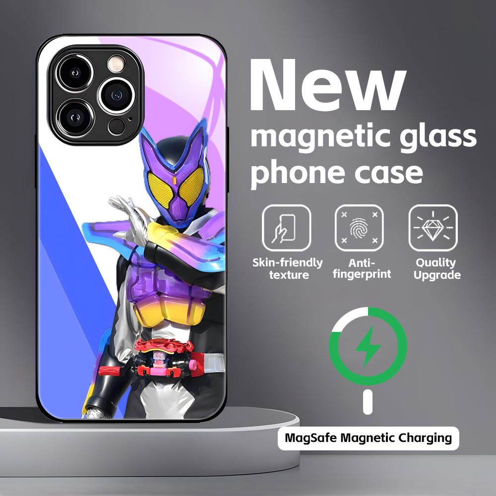 Kamen Rider  Phone Case For iPhone17 16 15 14 13 12 11 X XR XS 8 Plus Mini Pro Max Glass Magnetic Case