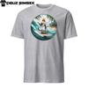 Jesus Christ Surfing Short-Sleeve Unisex T-Shirt - Religious Beach Graphic Tee