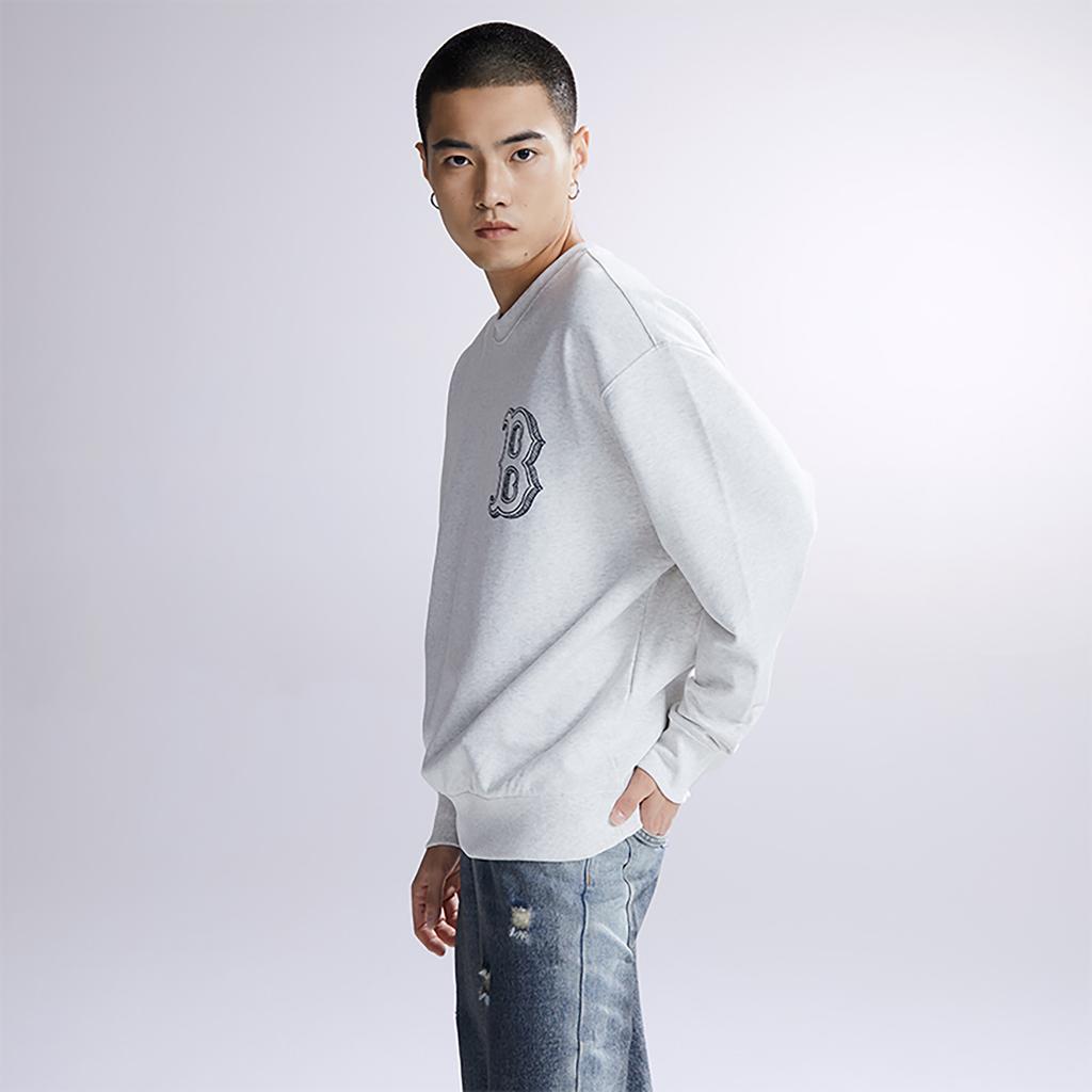 New MLB Boston Red Sox Sweatshirts Unisex Light Gray 3AMTB0434-43MGL