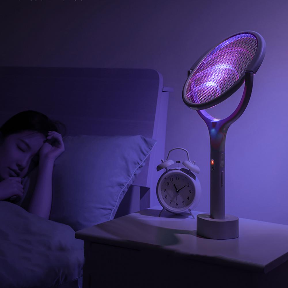 Elektrická plácačka na komáry 5 v 1 Plácačka na mouchy, hmyz a brouky s UV lampou