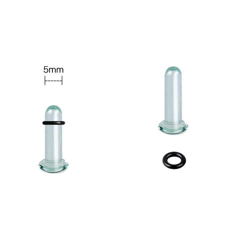 2Pcs/lot Glass Ear Plug And Tunnel 1.6-16mm Ear Dilators Taper Stercher Gauges Single Flare Flesh Expander Body Piercing Jewelry