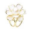 Imitation Pearl Three-ring Scarf Buckle