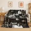 3D Billie Eilish Singer Star Flannel Blanket Soft Warm Throw Blanket for Bedroom Living Room Bed Travel Camping Picnic Gift
