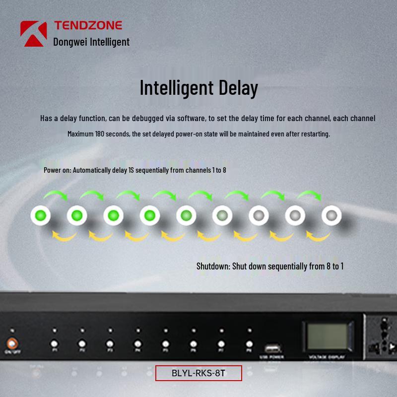 TENDZONE BLYL-RKS-8T 8-Channel A/V Power Sequencer (CN Version)
