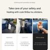 Car & Door Protection Damage Prevention Soft Belly Shiba Inu Stickers, 4 Pieces