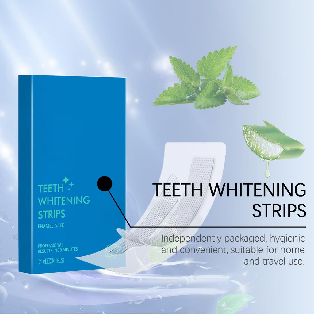 Sensitive Teeth Whitening Strips, 7 Strips, Whitening Safe Whitening Strips, Deep Stain Removal, Teeth Whitening, No Harm To Tooth Enamel