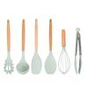 12 Pieces in 1 Set Silicone Kitchen Accessories Cooking Tools Kitchenware Cocina Silicone Kitchen Utensils With Wooden Handles