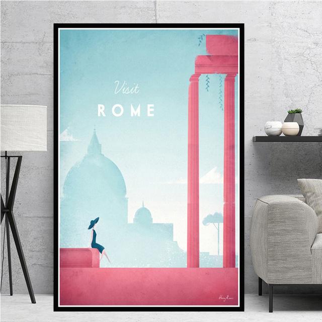 Modern Minimalist City Travel London Los Angeles Miami New York Canvas Painting Wall Art Picture Nordic Decoration Home Decor