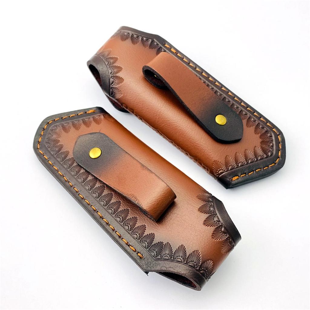 Pohodlný kožený kontejner Skládací pouzdra na nože Úložná taška Praktické nože Kožené pouzdro Pochvy pro venkovní použití