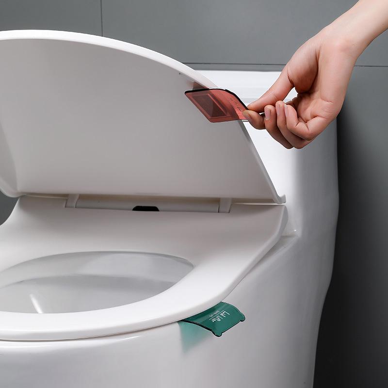 Lève-siège de toilette transparent Lève-couvercle de toilette Évitez de toucher la poignée du couvercle
