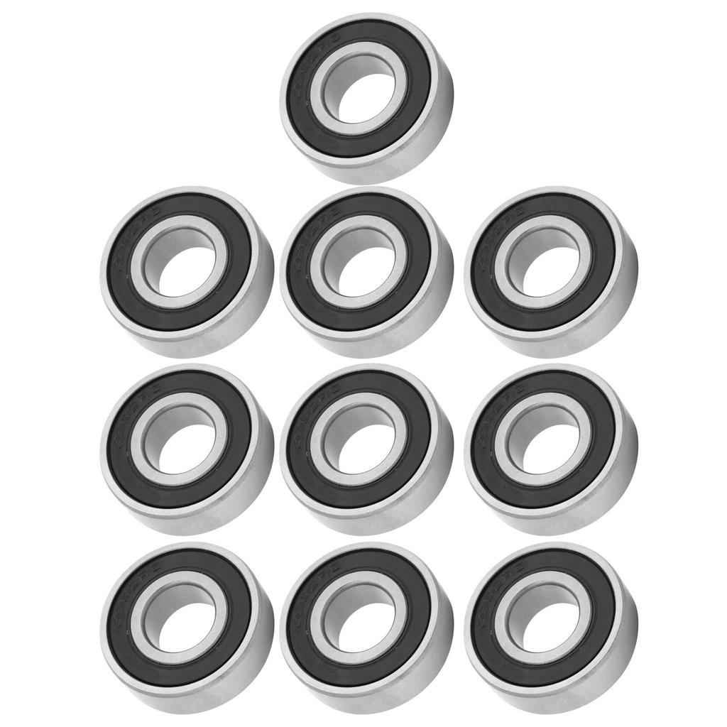10Pcs 6202 RS Black Bearing Steel Deep Groove Ball Bearing 15mm