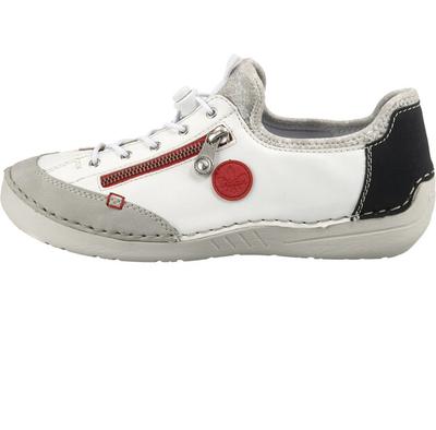 Damskie slip-ony Damen- białe, niebieskie 52563-40