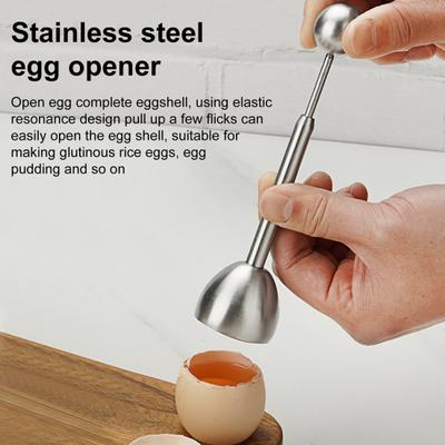 Stainless Steel Egg Opener Cracker Topper Separator Remover for Family Breakfast Egg