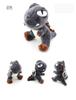 Gdy Set of 2 Dinosaur Keychains, Cute Plush Bag Charms, Hanging Toys, Birthday Gifts, Back To School Gifts (Red + Gray)