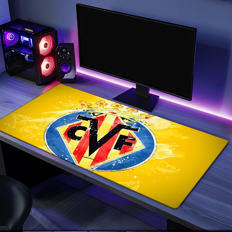 Club Vill-arreal Crest Design Mouse Pad, Rubber Base, Mouse Pad for Gamers and Office Use, Gaming Desk , Easy To Clean Mat Christmas Fan Gifts