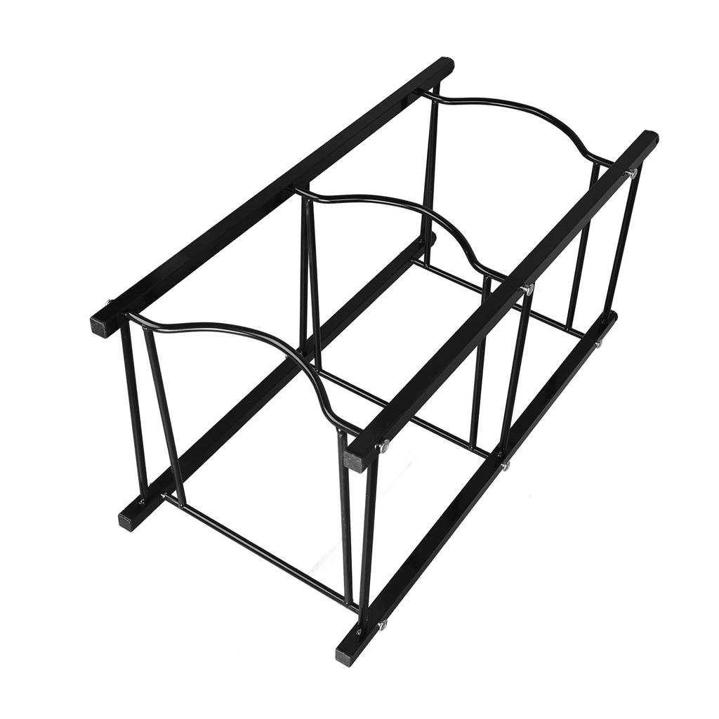 Water Bottle Jug Stand Single Row 3 Tier Water Dispenser Rack Detachable Water Storage Shelf for Home Office Black