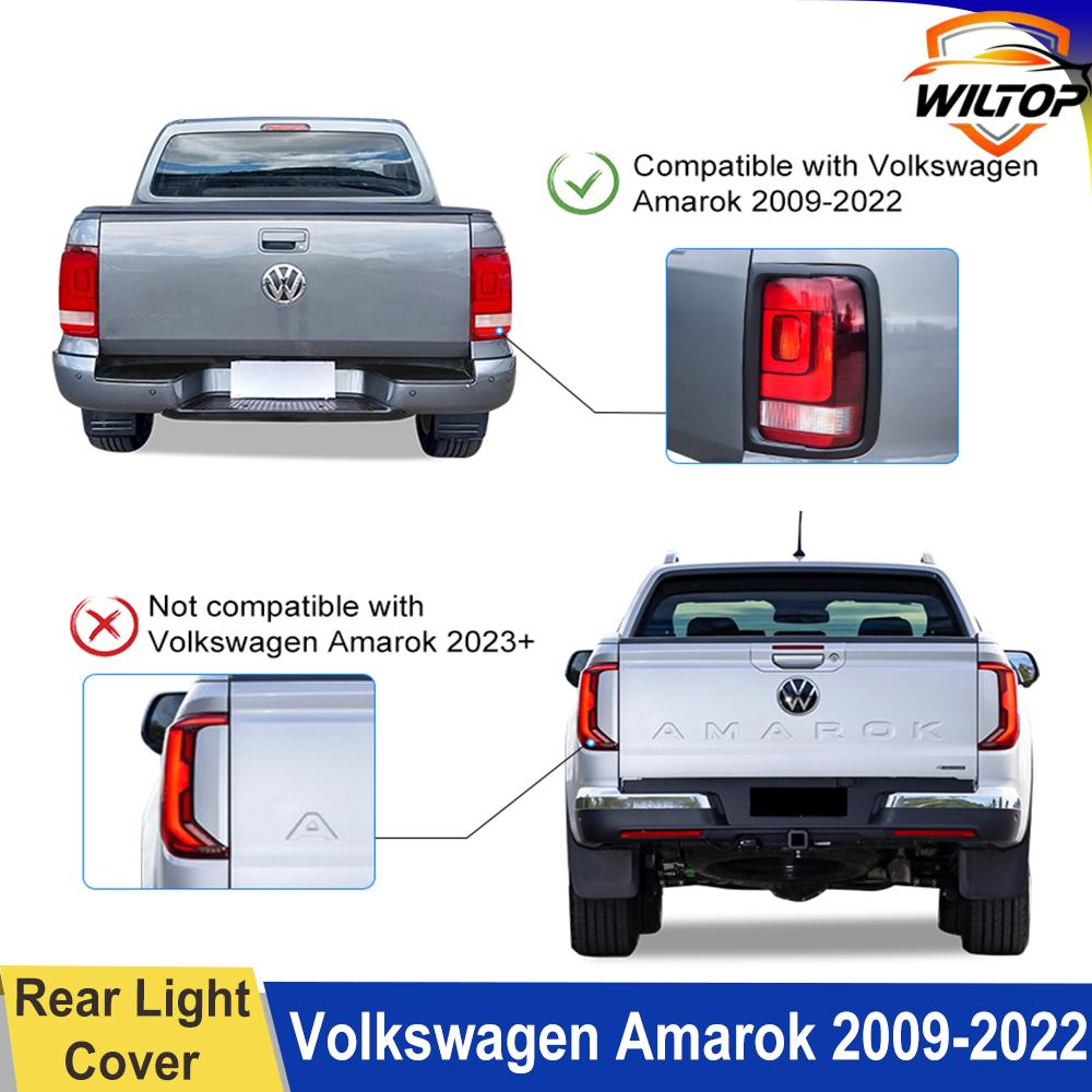 Headlight Tail Light Covers For Volkswagen Amarok VW 2009-2025 Front Rear Lamp Hoods Trims Matte Black Car Exterior Accessories