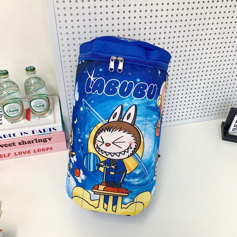 School bag backpack cute cartoon snack bucket large capacity out storage bag backpack