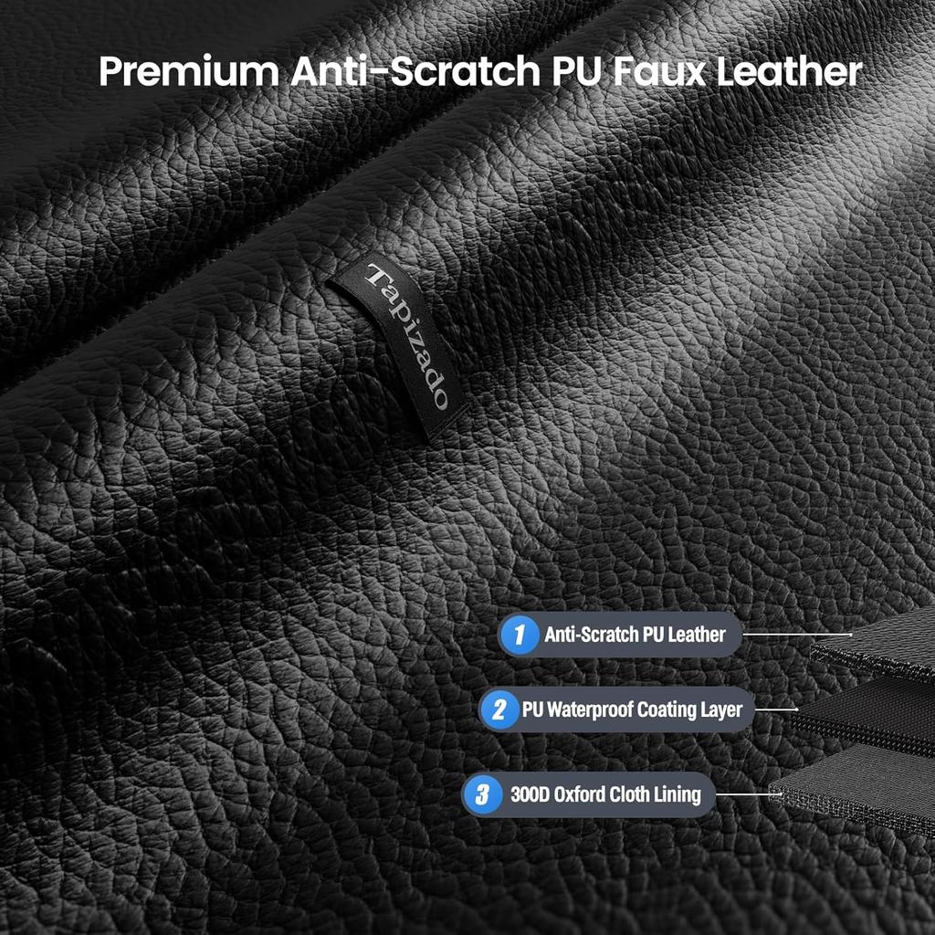 Oversized Car Door Protector For Dogs With Anti-Scratch PU Leather, 2 Pack Pet Vehicle Door Cover Guard With Adjustable Suction Cup, Waterproof