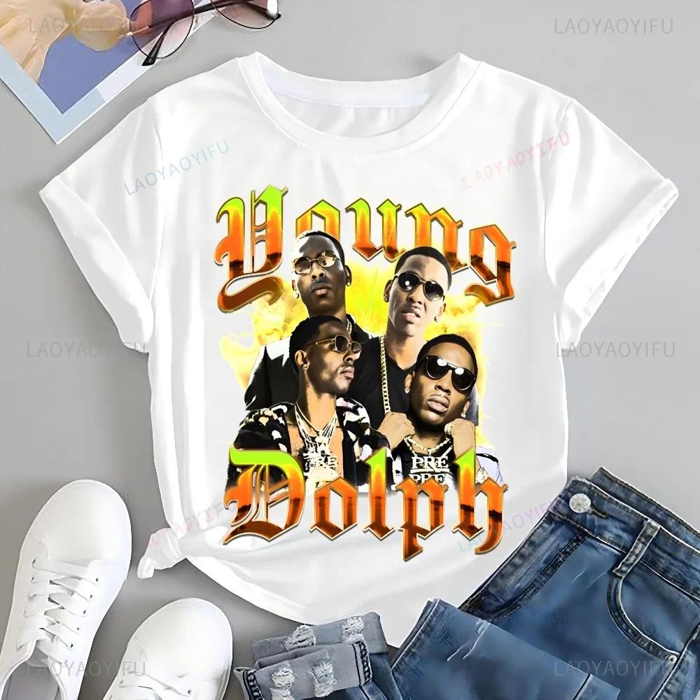 Young Dolph Printed T-shirt Young Dolph Neutral Trend Harajuku Short Sleeve Unisex Shirt Graphi