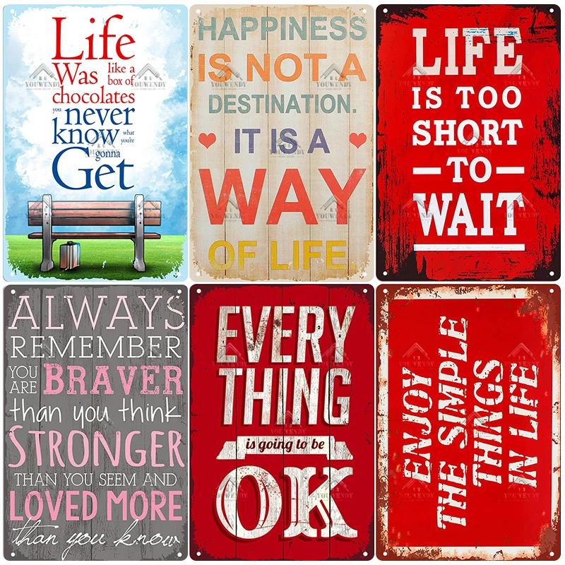 Cassic Quotes Retro Tin Sign, Life Is Too Short To Want Poster, Metal Plaque, Vintage Home Decor, Metal Plate, Room Wall Decor