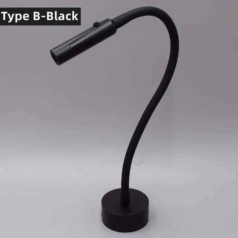 

Регулируемая светодиодная настенная лампа для чтения 3 Вт, гибкий шланг, прикроватный настенный светильник для спальни, кабинета, настенный светильник с выключателем, настольная лампа 1W&Cold White 6000K