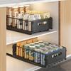Kitchen Seasoning Bottle Storage Drawer Cabinet Organizer Pull Out Type Storage Rack with Slide Rail Kitchen Cupboard Organizer